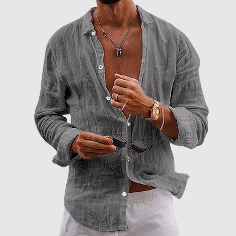 Kayden | Men's Lightweight Resort Shirt-Metro Lane Plaza