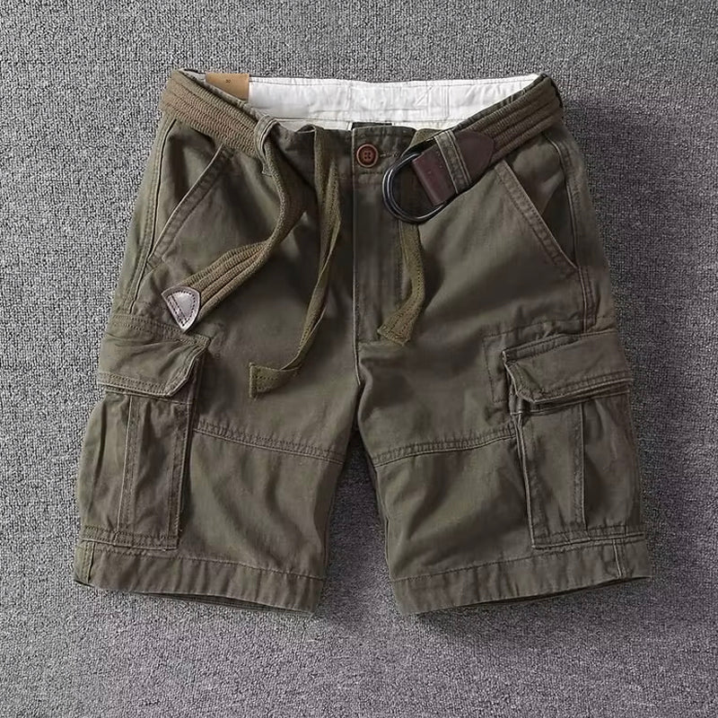 Men's Utility Cargo Shorts with Classic Design and Pockets-Metro Lane Plaza