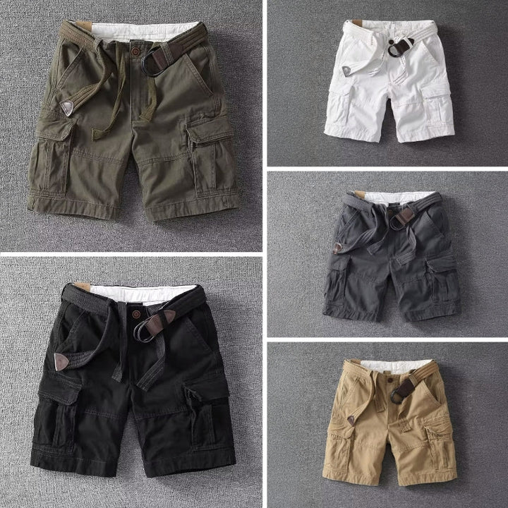 Men's Utility Cargo Shorts with Classic Design and Pockets-Metro Lane Plaza