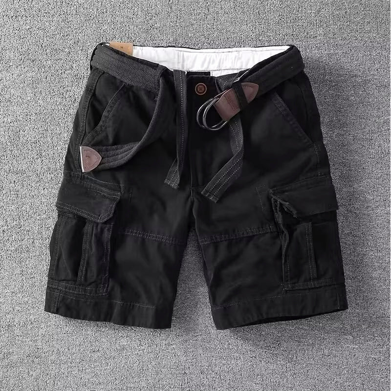 Men's Utility Cargo Shorts with Classic Design and Pockets-Metro Lane Plaza