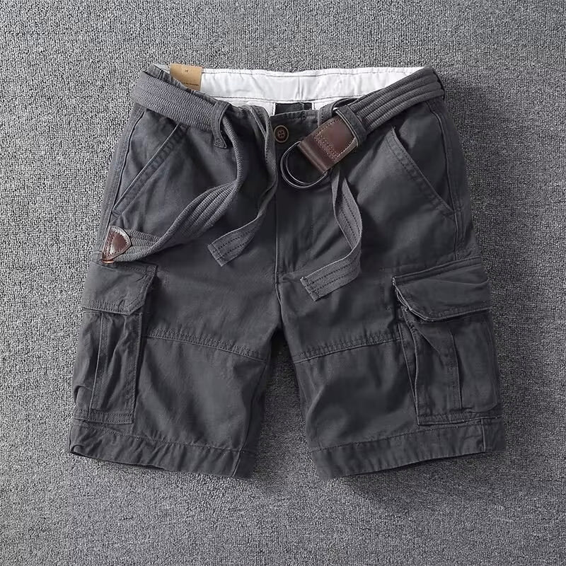 Men's Utility Cargo Shorts with Classic Design and Pockets-Metro Lane Plaza