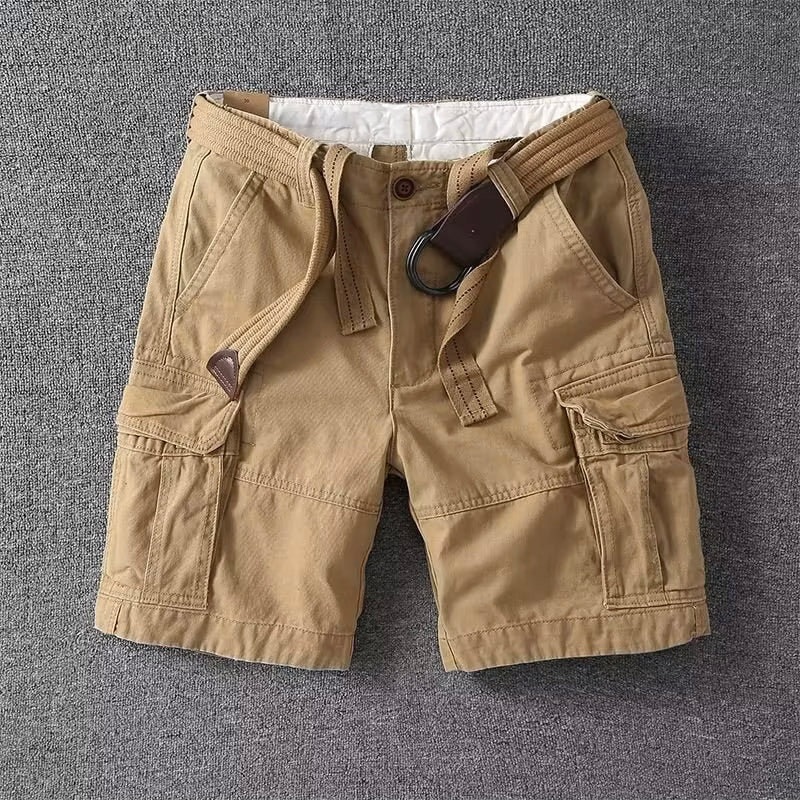 Men's Utility Cargo Shorts with Classic Design and Pockets-Metro Lane Plaza