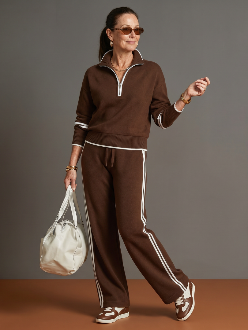 Mary | Women's Stylish Comfortable Two-Piece Knit Set-Metro Lane Plaza
