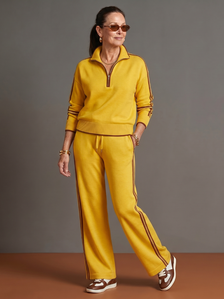 Mary | Women's Stylish Comfortable Two-Piece Knit Set-Metro Lane Plaza