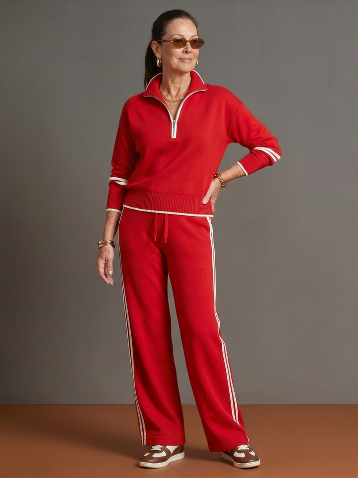 Mary | Women's Stylish Comfortable Two-Piece Knit Set-Metro Lane Plaza