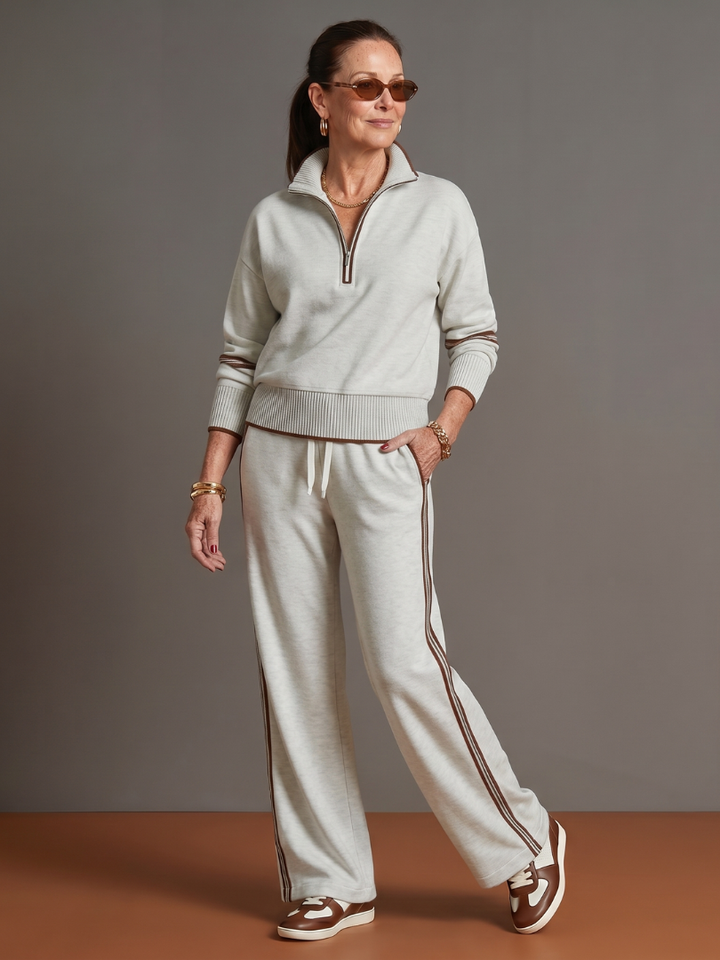 Mary | Women's Stylish Comfortable Two-Piece Knit Set-Metro Lane Plaza