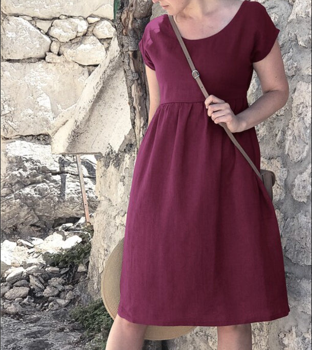 Eliana | Women's Elegant Trendy Summer Midi Dress-Metro Lane Plaza