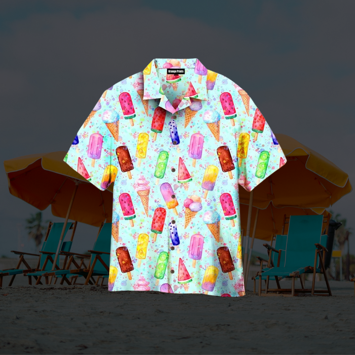 Mason | Men's Playful Breathable Ice Cream Summer Shirt-Metro Lane Plaza