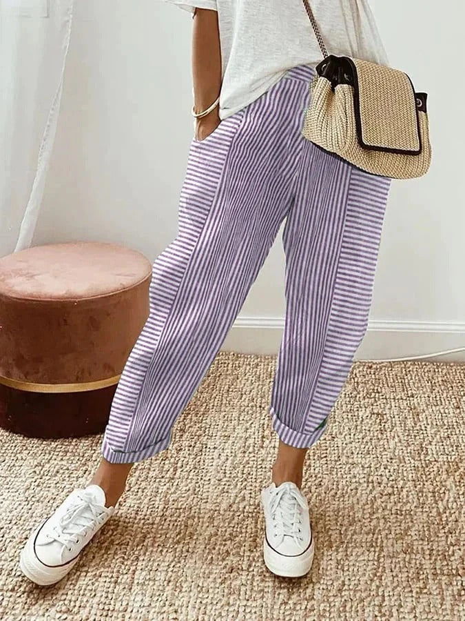 Sondra | Women's Lightweight Linen Pants for Effortless Style-Metro Lane Plaza