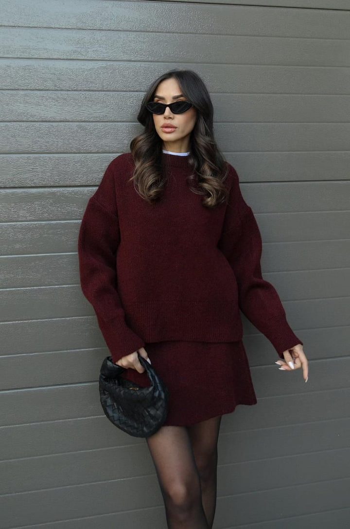 Amelia | Women's Cozy Autumn Lounge Two-Piece Set-Metro Lane Plaza