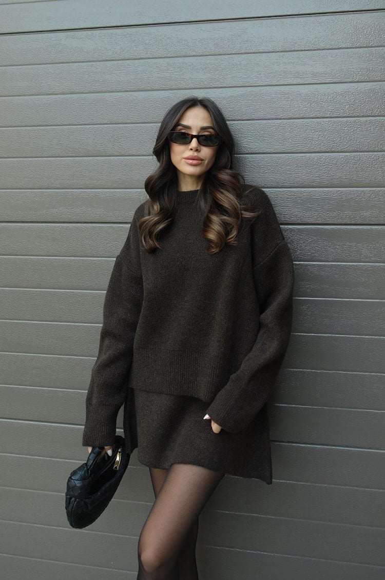 Amelia | Women's Cozy Autumn Lounge Two-Piece Set-Metro Lane Plaza