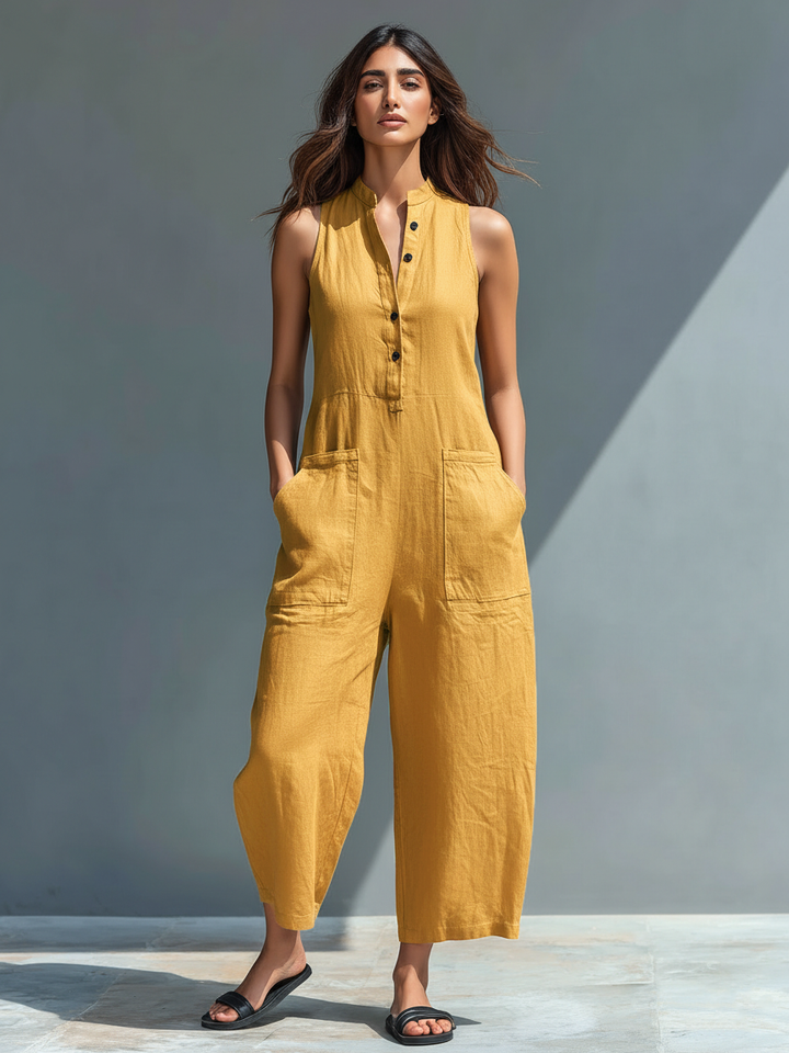 Tahlia | Women's Elegant Sleeveless Jumpsuit-Metro Lane Plaza