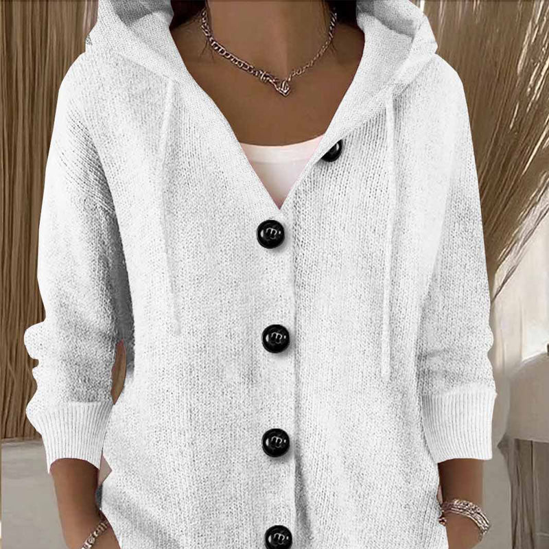 Vanessa | Women's Minimalist Long Sleeve Cardigan-Metro Lane Plaza