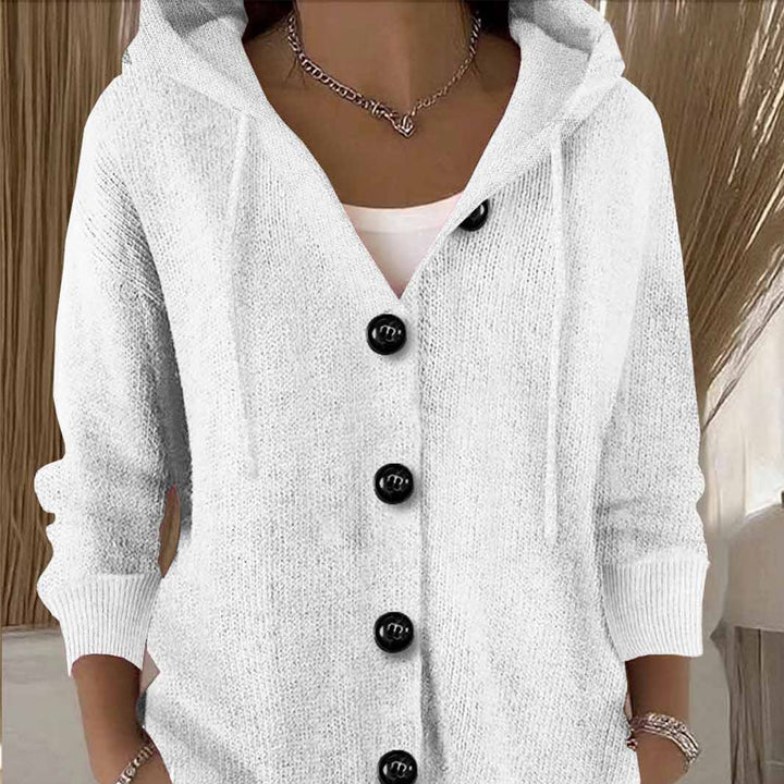 Vanessa | Women's Minimalist Long Sleeve Cardigan-Metro Lane Plaza