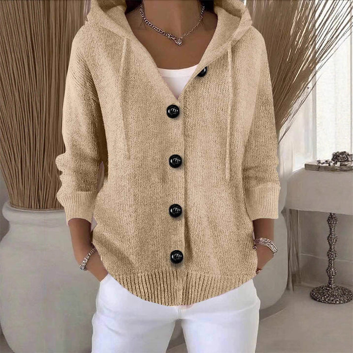 Vanessa | Women's Minimalist Long Sleeve Cardigan-Metro Lane Plaza