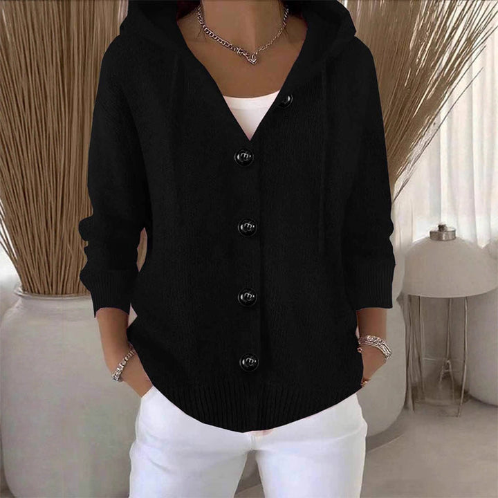 Vanessa | Women's Minimalist Long Sleeve Cardigan-Metro Lane Plaza