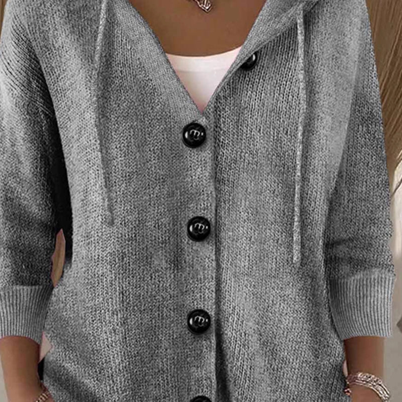 Vanessa | Women's Minimalist Long Sleeve Cardigan-Metro Lane Plaza