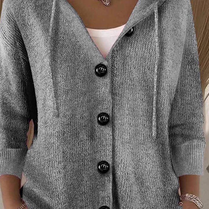 Vanessa | Women's Minimalist Long Sleeve Cardigan-Metro Lane Plaza
