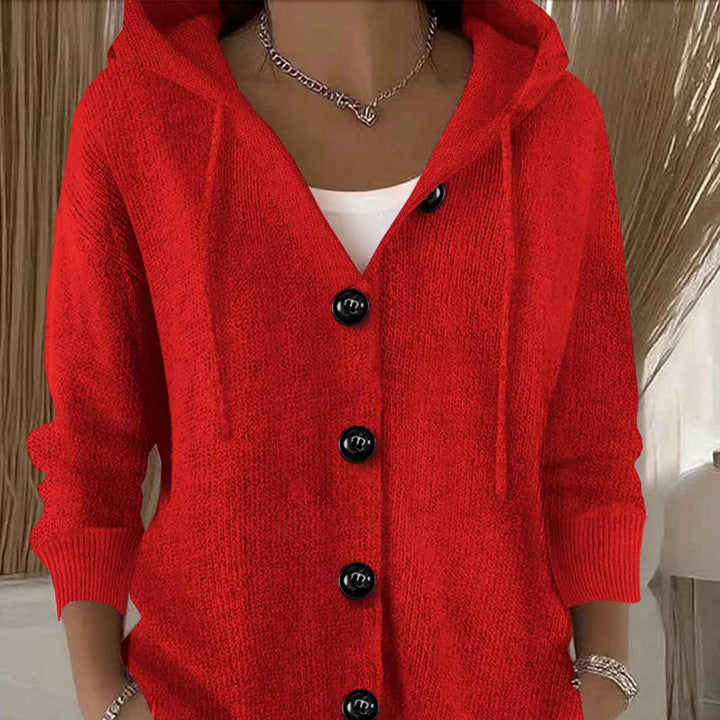 Vanessa | Women's Minimalist Long Sleeve Cardigan-Metro Lane Plaza