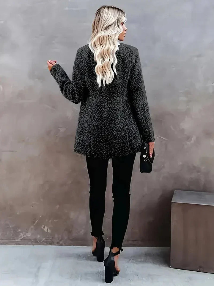 Manteau décontracté long ouvert sur le devant pour femme