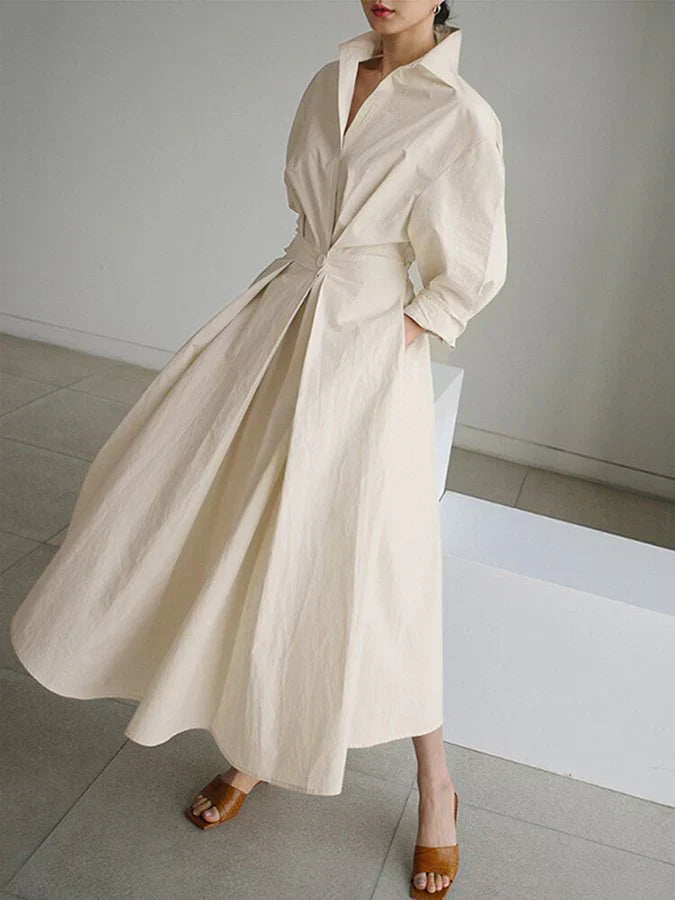 Women's Stylish Pleated Dress-Metro Lane Plaza