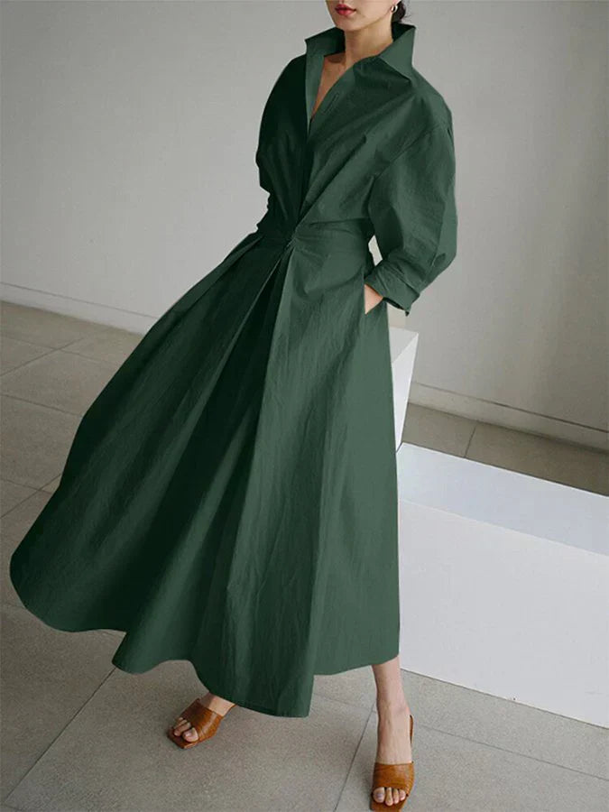 Women's Stylish Pleated Dress-Metro Lane Plaza