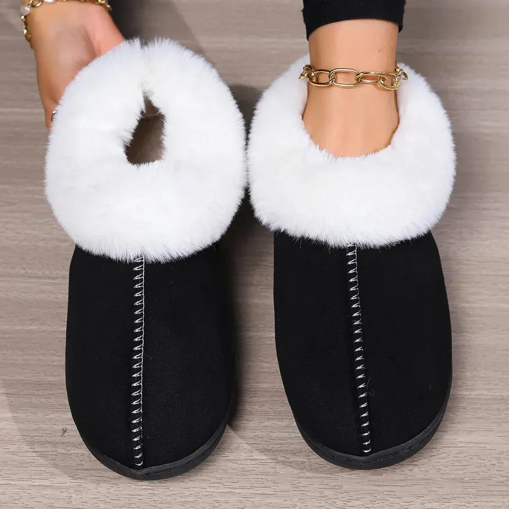 Sophia | Women's Cozy Fluffy Slippers-Metro Lane Plaza