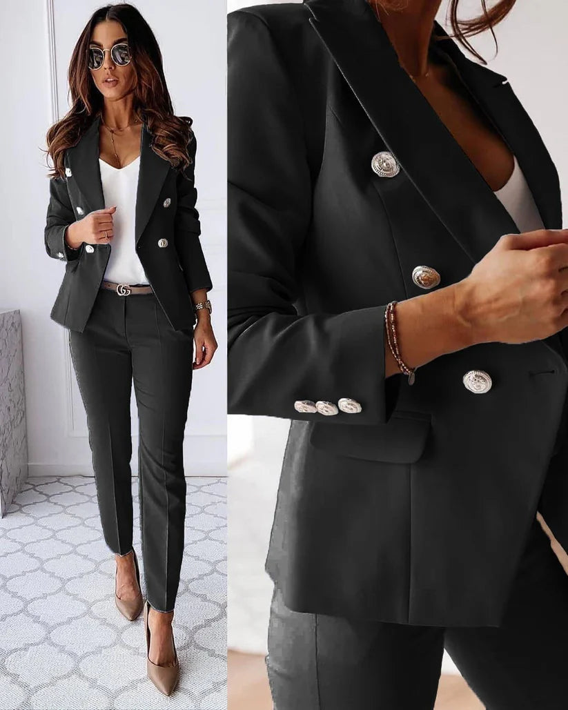 Elena | Women's Elegant Blazer Set for Professional Look-Metro Lane Plaza