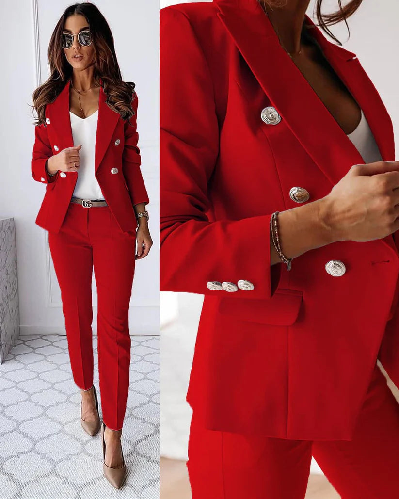 Elena | Women's Elegant Blazer Set for Professional Look-Metro Lane Plaza