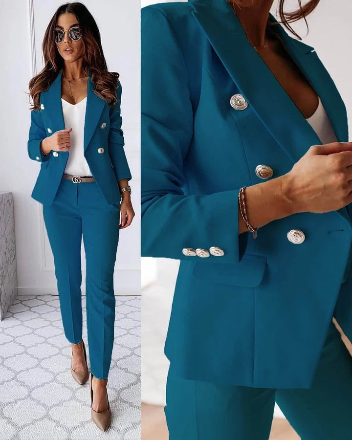 Elena | Women's Elegant Blazer Set for Professional Look-Metro Lane Plaza