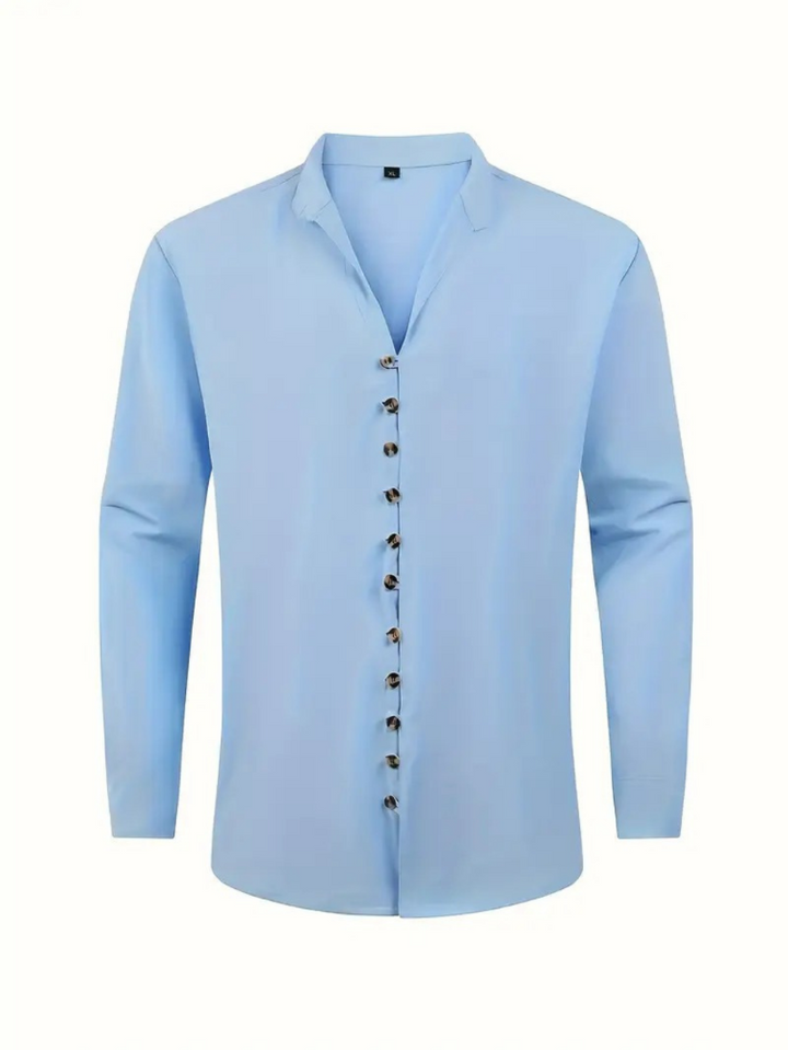 Men's Cotton Linen Casual Shirt-Metro Lane Plaza