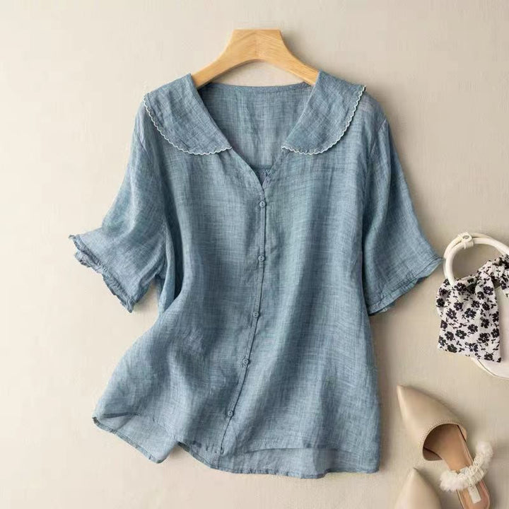 Women's Relaxed Fit Casual Blouse for Easy Everyday Wear-Metro Lane Plaza