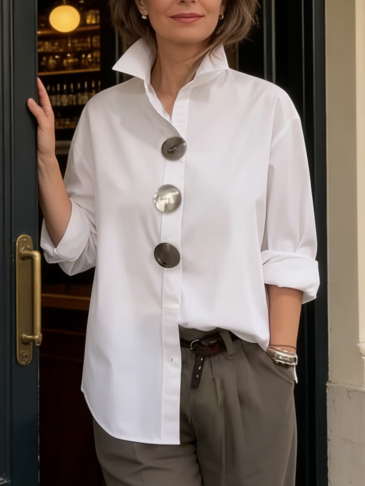 Mara | Women's Elegant Lightweight Structured Shirt-Metro Lane Plaza