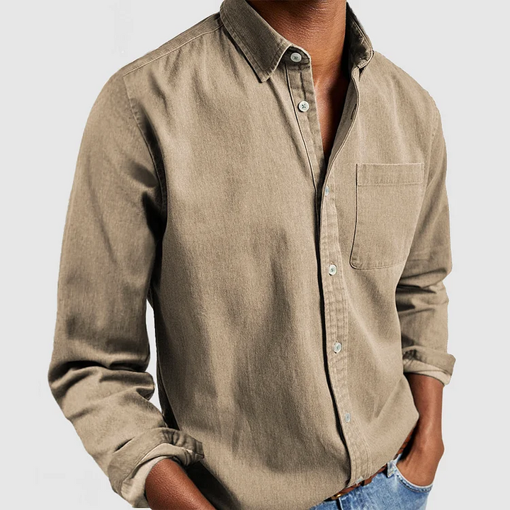 Men's Button-Down Collar Shirt in Classic Fit-Metro Lane Plaza
