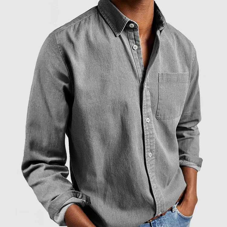 Men's Button-Down Collar Shirt in Classic Fit-Metro Lane Plaza