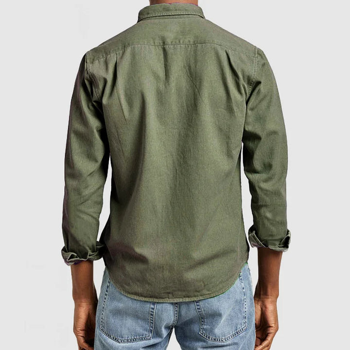 Men's Button-Down Collar Shirt in Classic Fit-Metro Lane Plaza