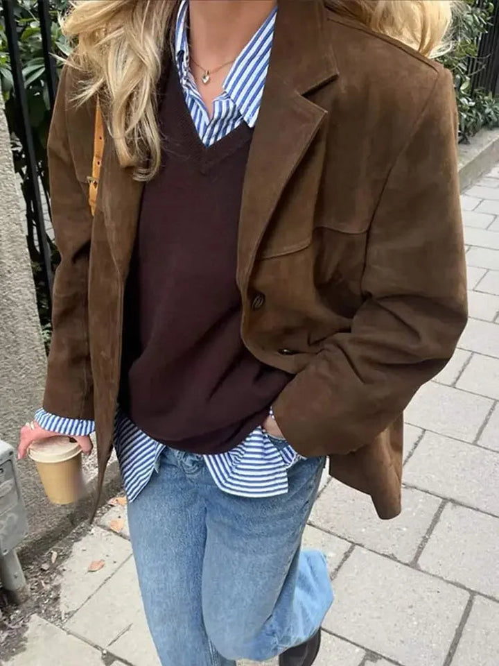 Valeria | Women's Elegant Comfortable Autumn Coat-Metro Lane Plaza