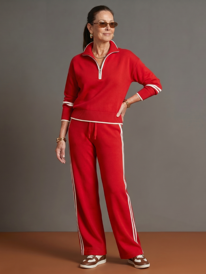 Mary | Women's Stylish Comfortable Two-Piece Knit Set-Metro Lane Plaza