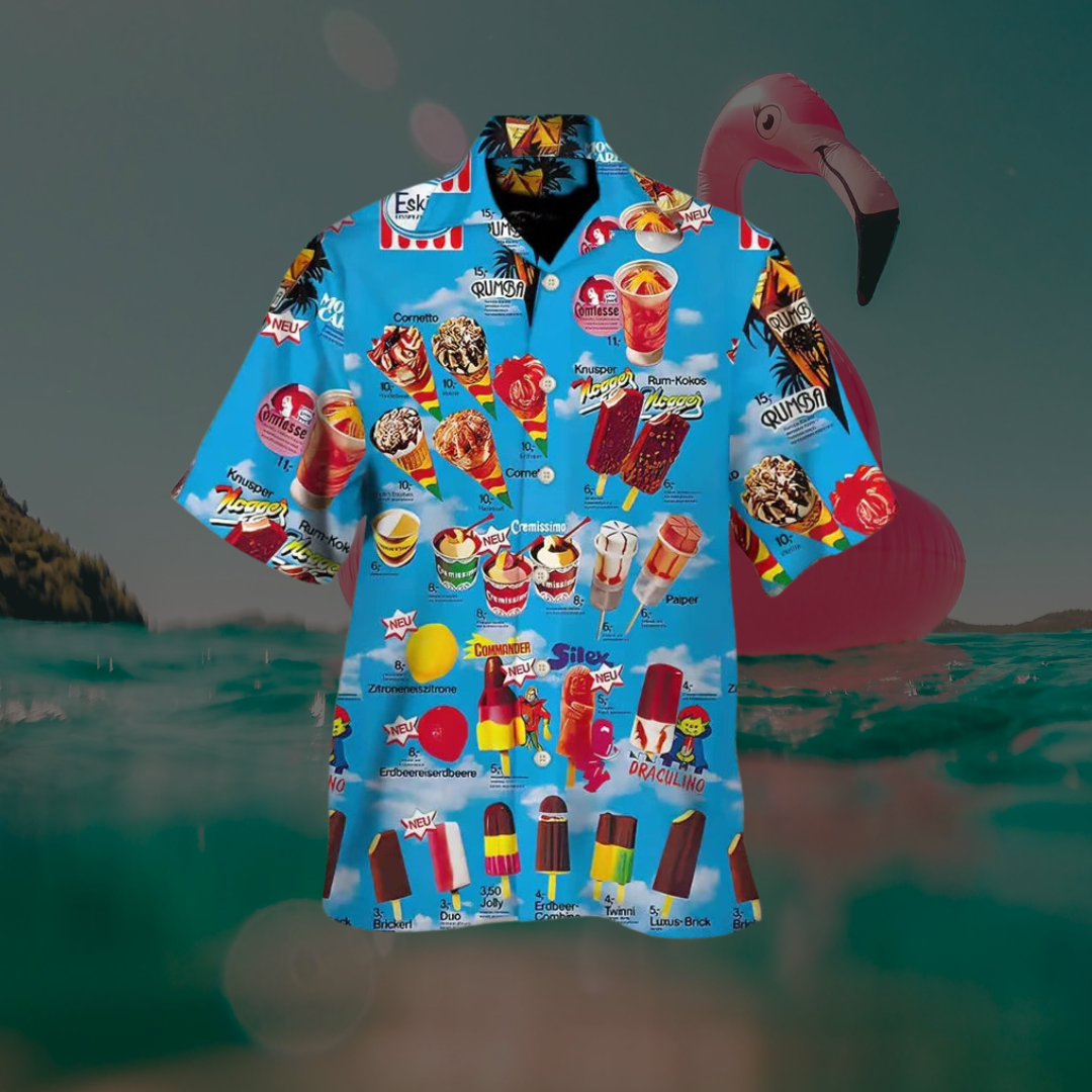 Mason | Men's Playful Breathable Ice Cream Summer Shirt-Metro Lane Plaza