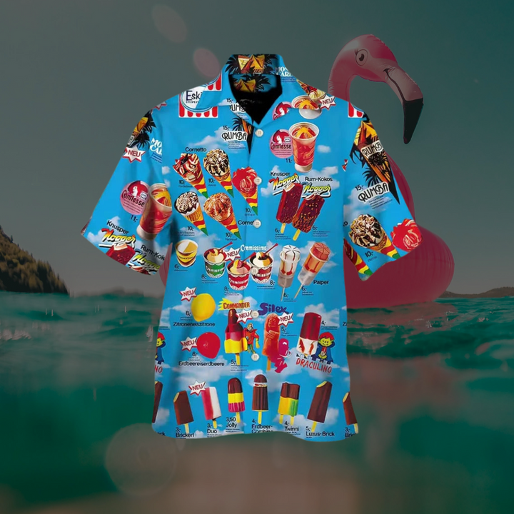 Mason | Men's Playful Breathable Ice Cream Summer Shirt-Metro Lane Plaza