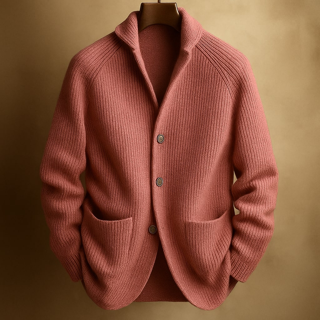Maglione da uomo in maglia con bottoni