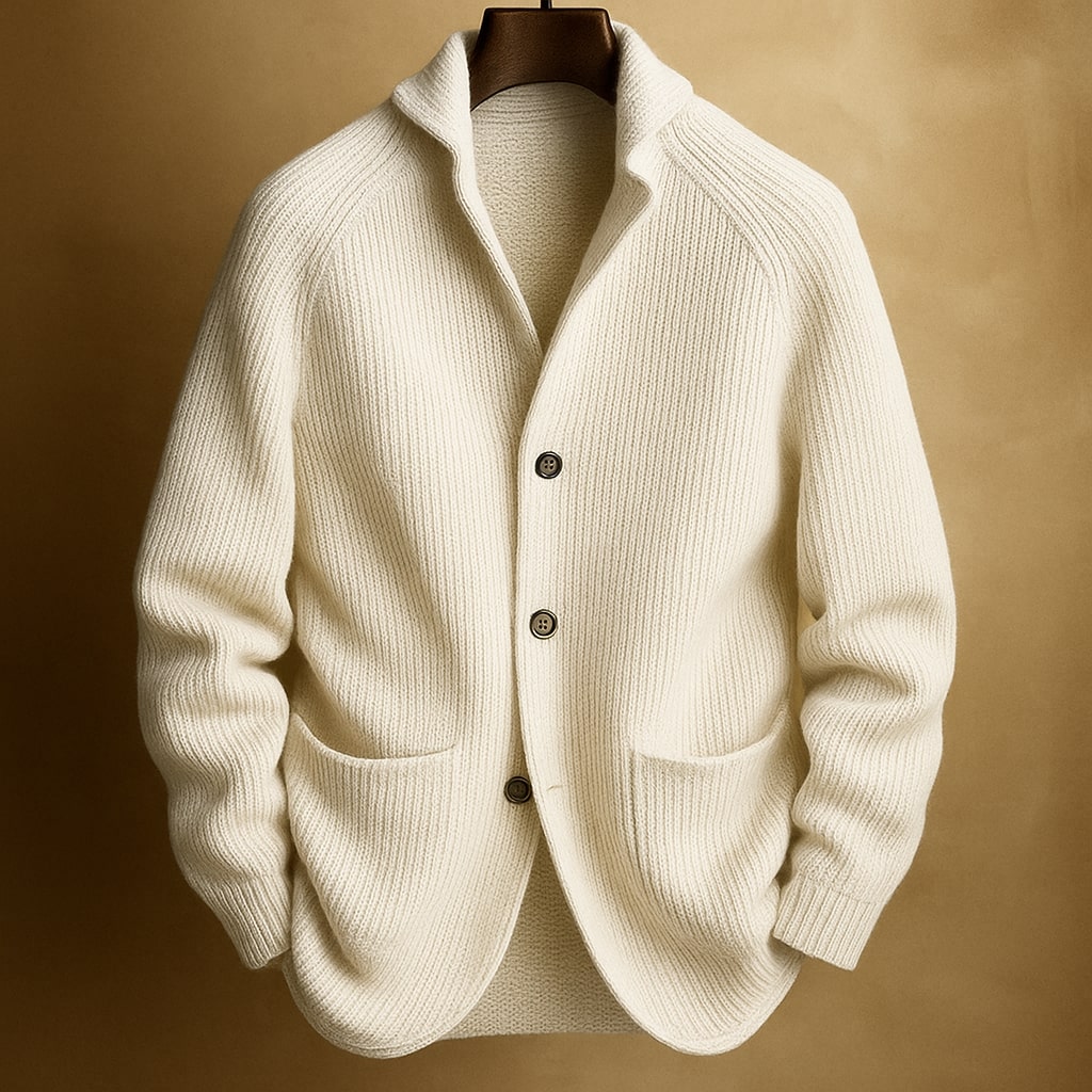 Maglione da uomo in maglia con bottoni