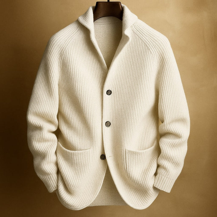 Maglione da uomo in maglia con bottoni