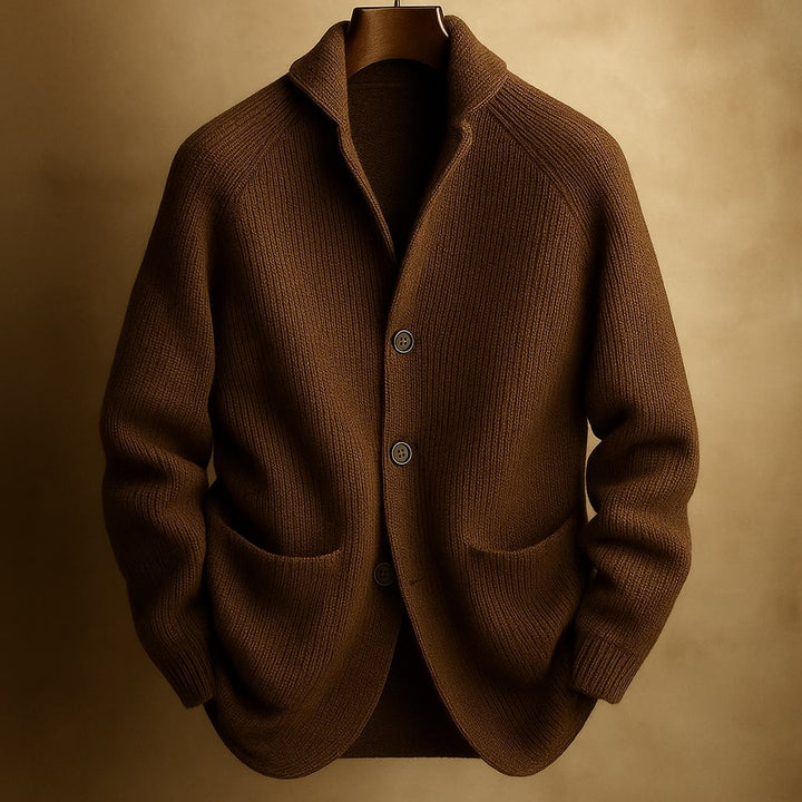 Maglione da uomo in maglia con bottoni