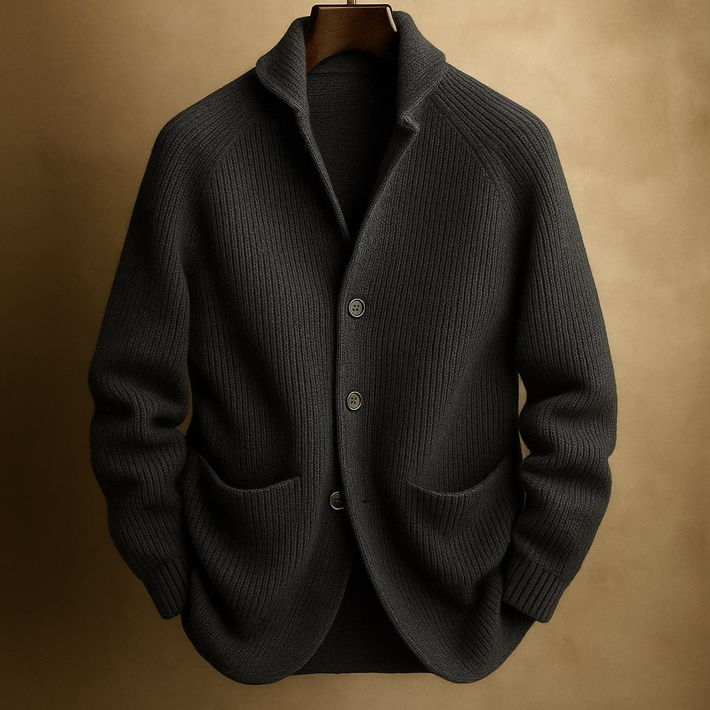 Maglione da uomo in maglia con bottoni