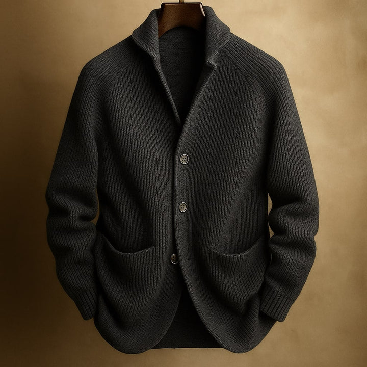 Maglione da uomo in maglia con bottoni