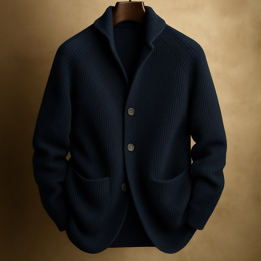 Maglione da uomo in maglia con bottoni