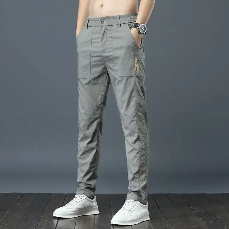 Flynn | Men's Quick-Dry Ice Silk Breathable Pants-Metro Lane Plaza