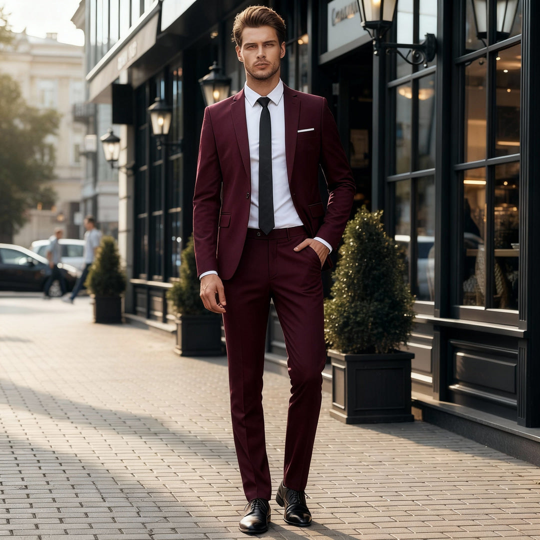 Maverick | Stylish Slim Fit Men's Suit Set-Metro Lane Plaza