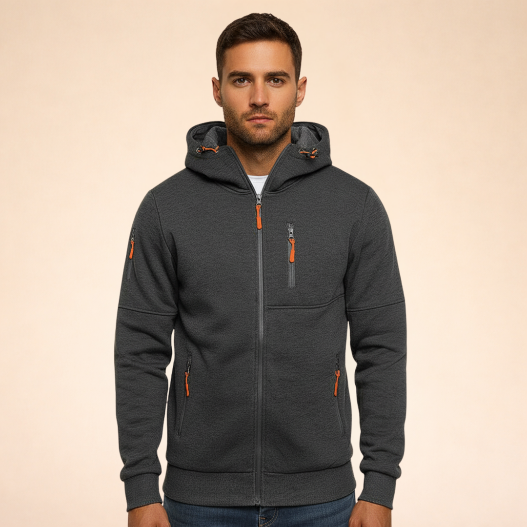 Billy | Men's Casual Zipper Hoodie Jacket-Metro Lane Plaza